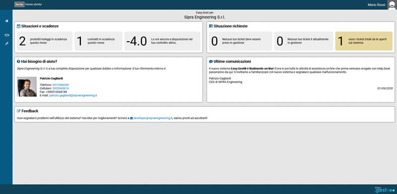 Easy.Gest - accesso cliente